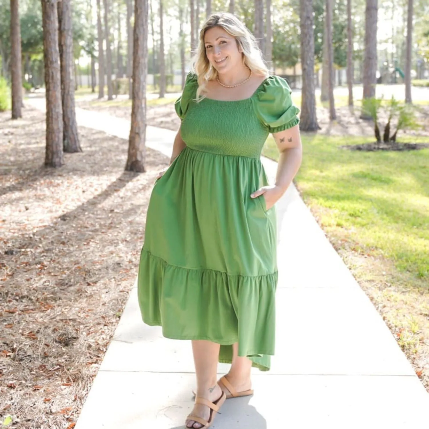 Gerafftes Midikleid - Meadow