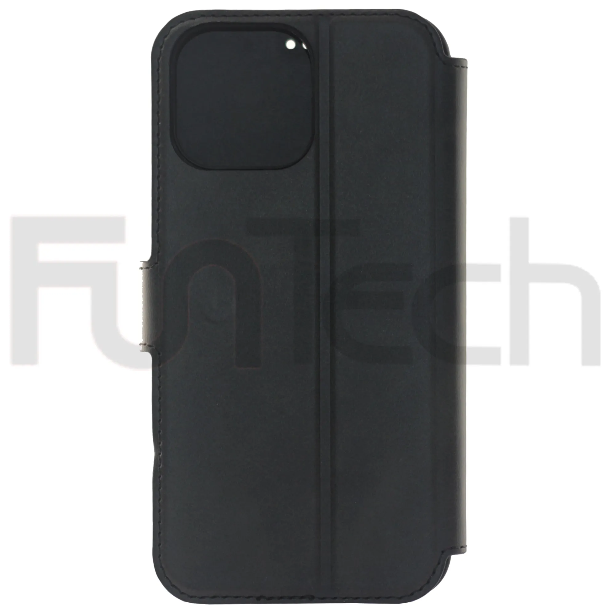 iPhone 13 Case, Leather Wallet Case, Color Black.