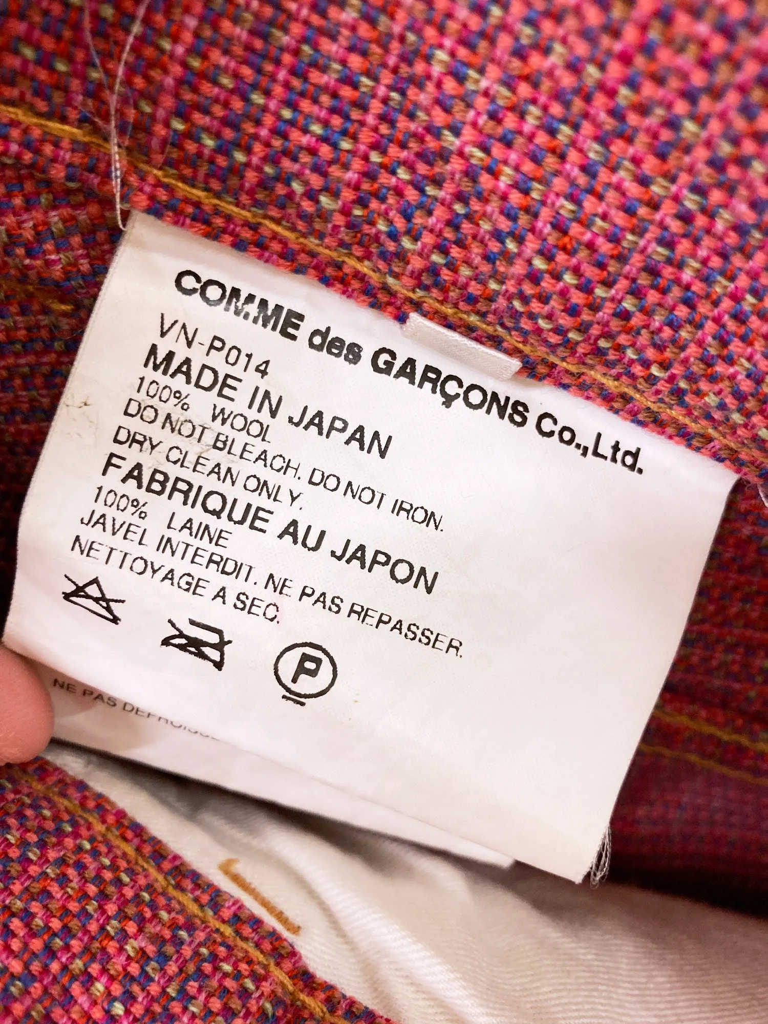 Junya Watanabe Comme des Garcons 2004 pink creased wool shorts - S