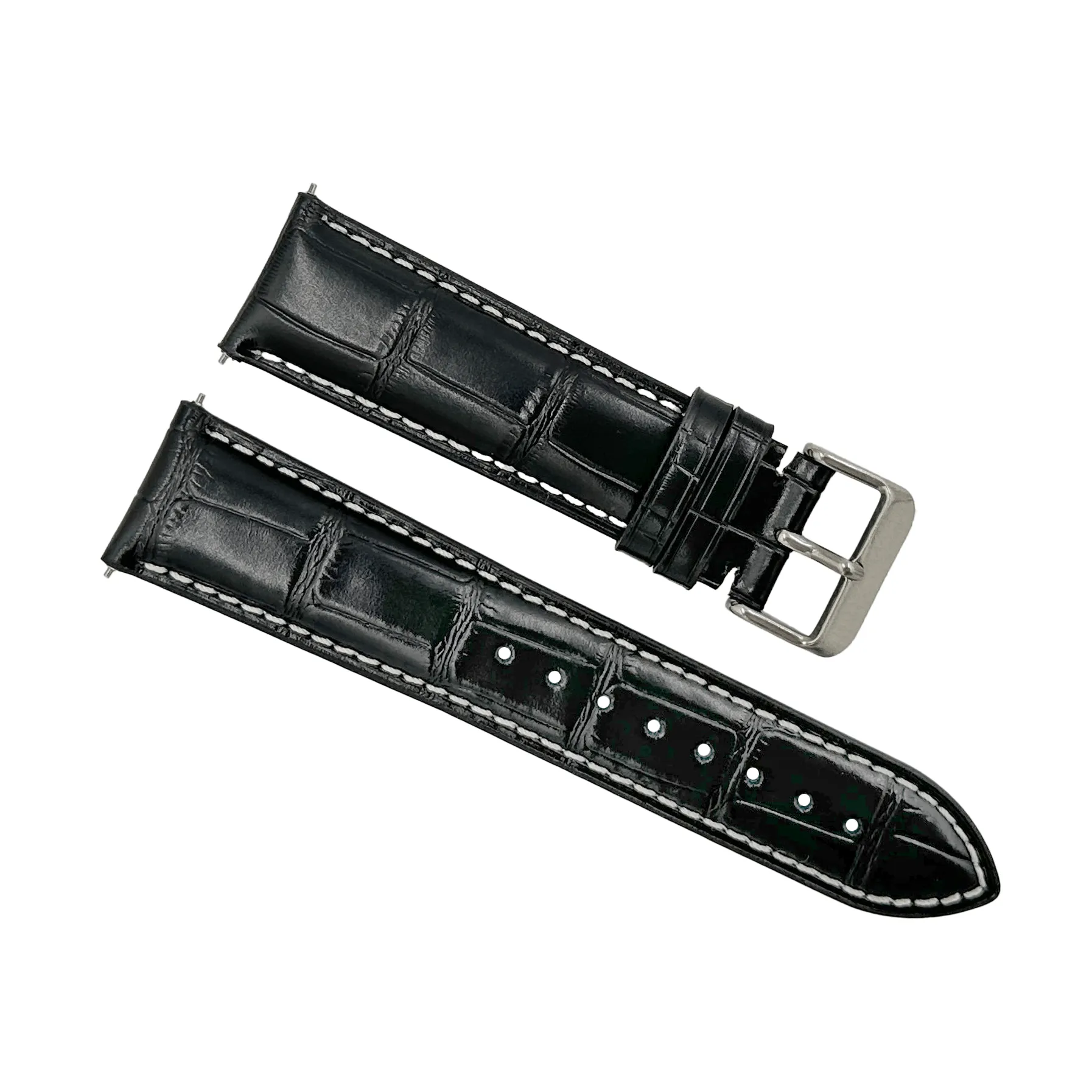 Leather - Crocodile Grain Black