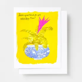 Love & Gratitude, Mom - Risograph Card