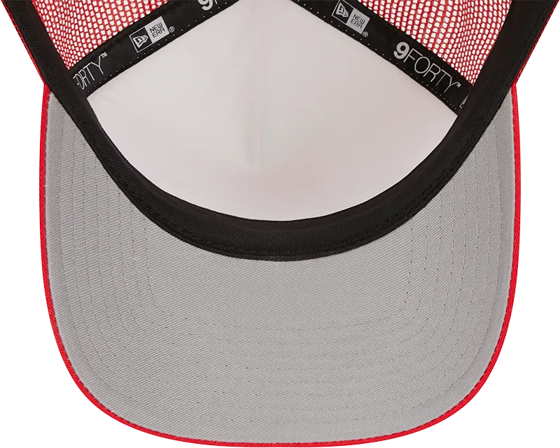 Men's Houston Rockets 9FORTY Stacked Trucker Adjustable Cap