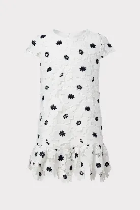 Milly Minis 3D Poppy Floral Lace Dress