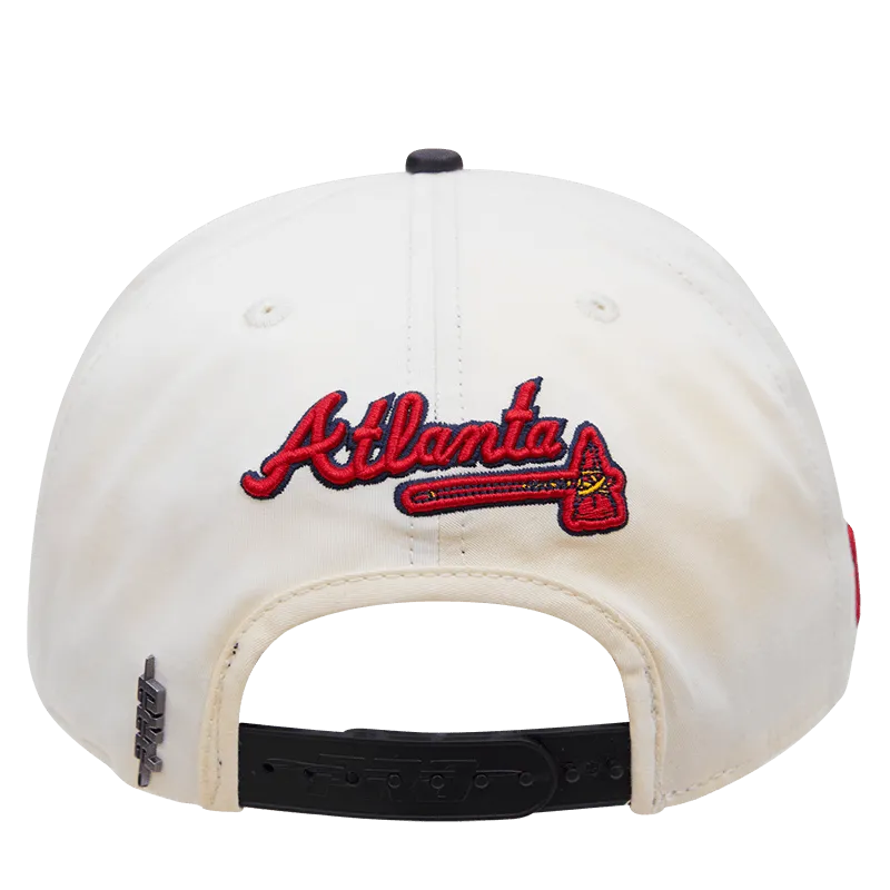 MLB ATLANTA BRAVES LOGO WOOL UNISEX SNAPBACK (EGGSHELL)