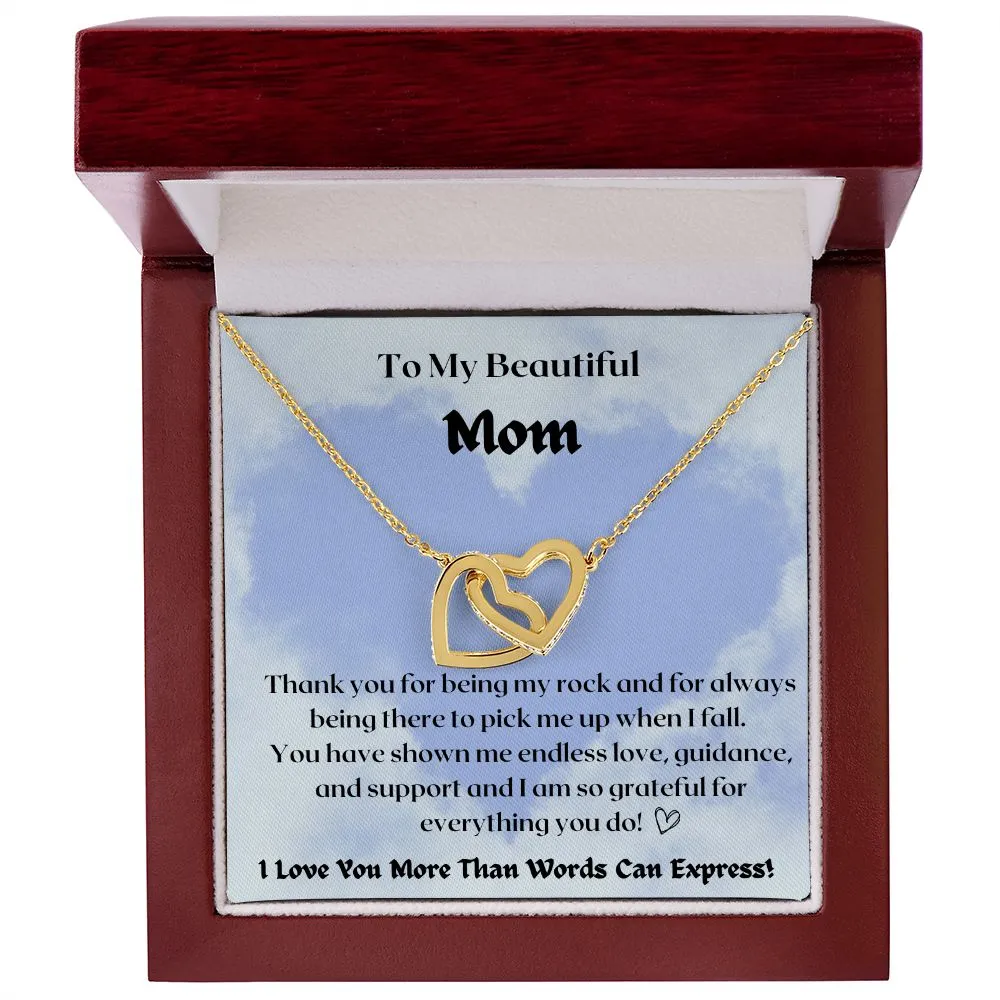Mom-Interlocking Hearts Necklace