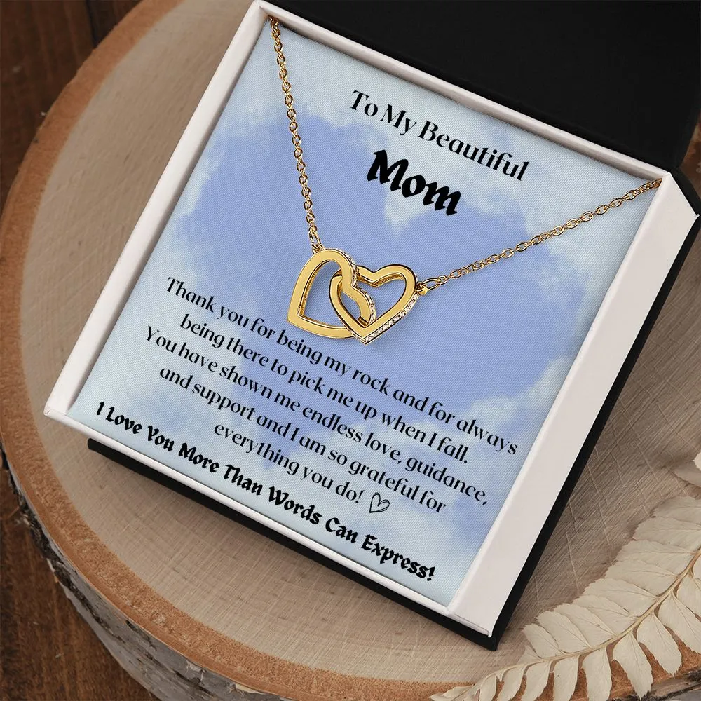 Mom-Interlocking Hearts Necklace
