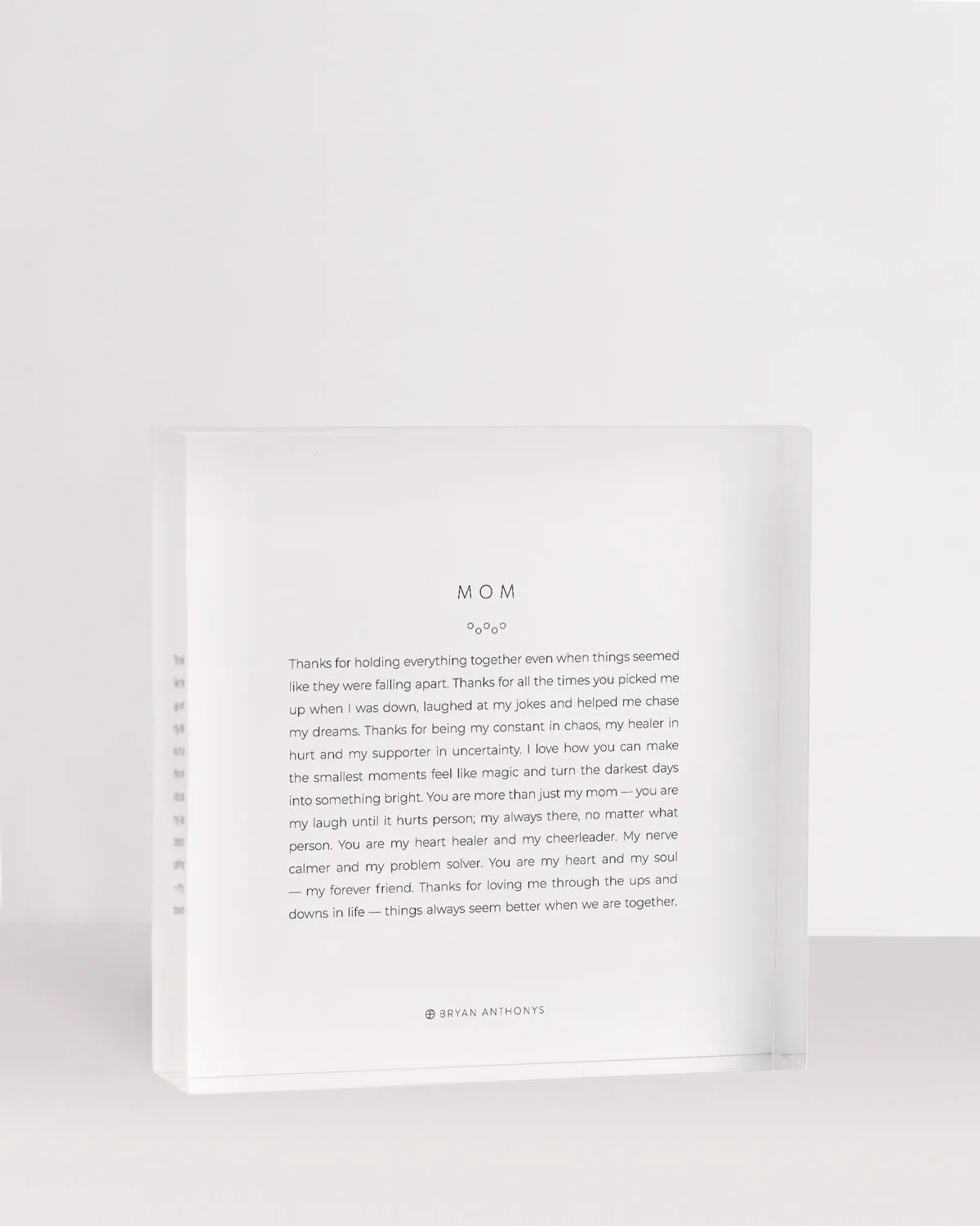 Mom — Mini Mantra Block