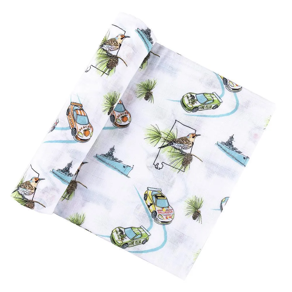 Muslin Swaddle Baby Blanket: Alabama