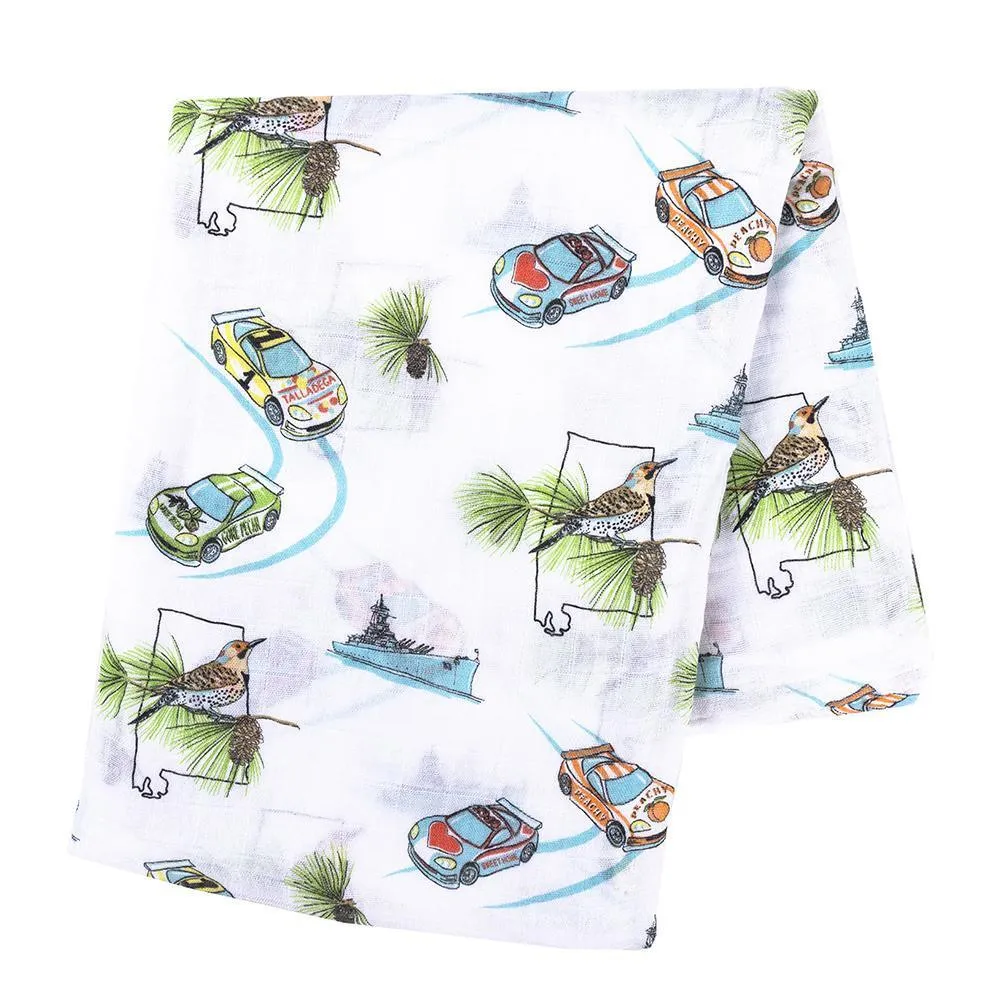 Muslin Swaddle Baby Blanket: Alabama
