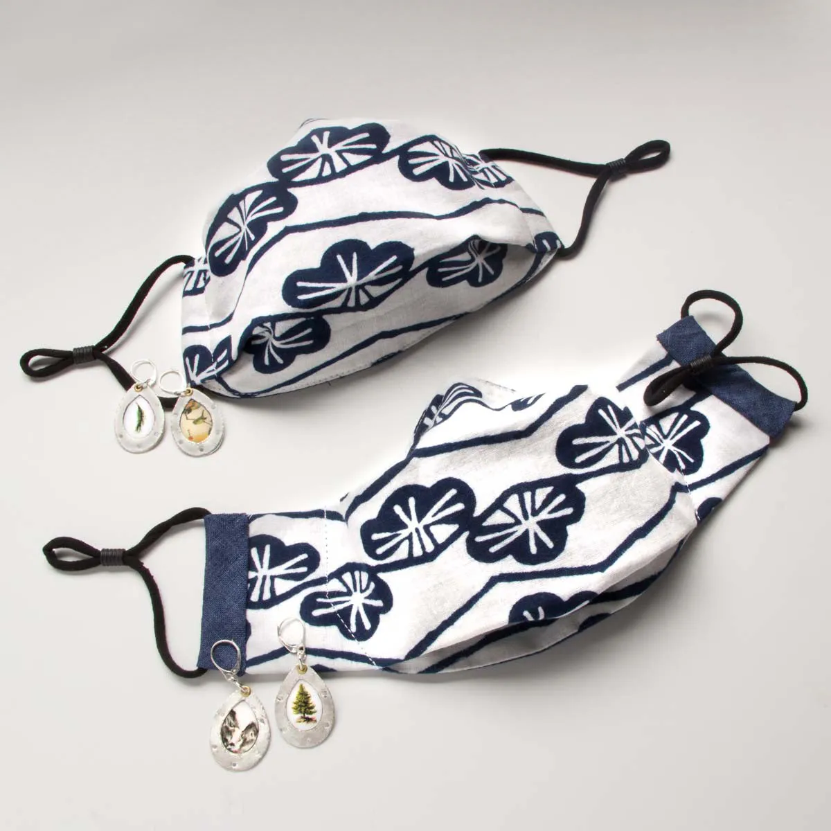 Nancy Hom  - Till I Am One with the Trees and Mountains-Mask and Earrings with Mountain set
