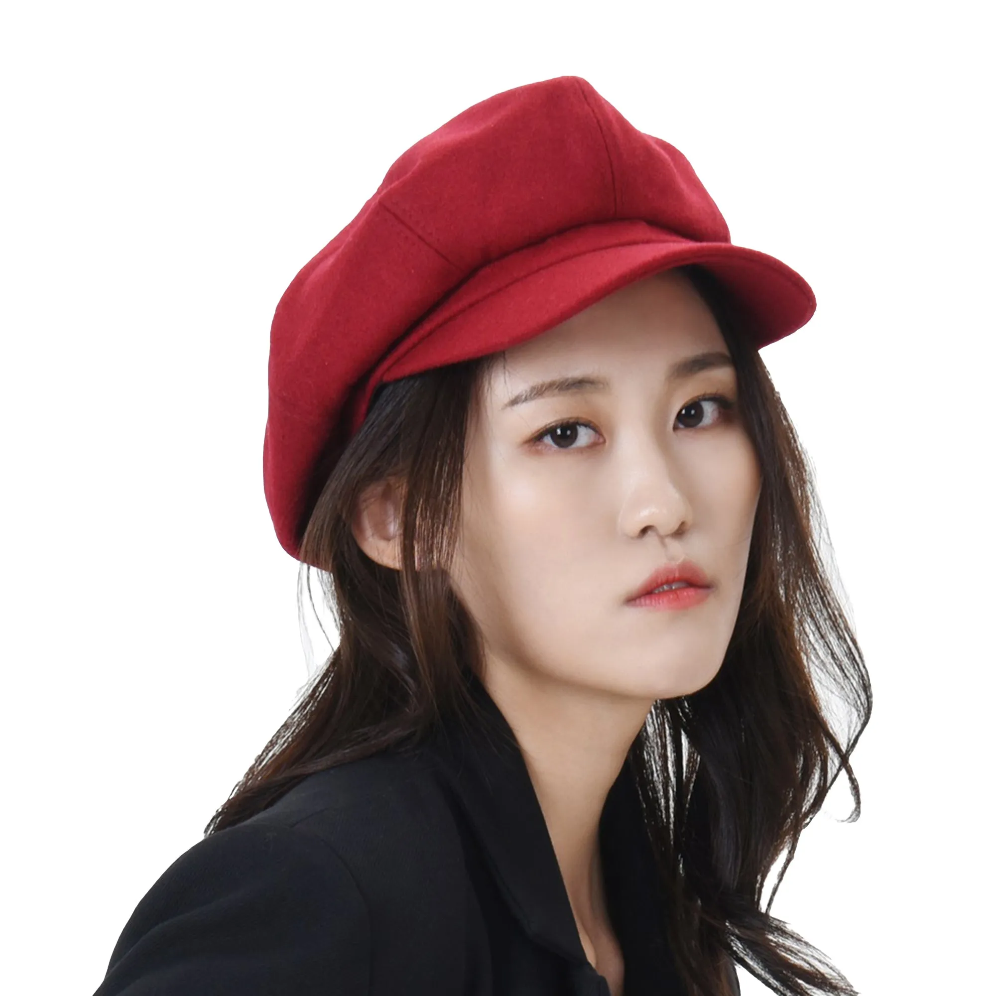 Newsboy Hat Wool Felt Simple Gatsby Ivy Cap SL3458
