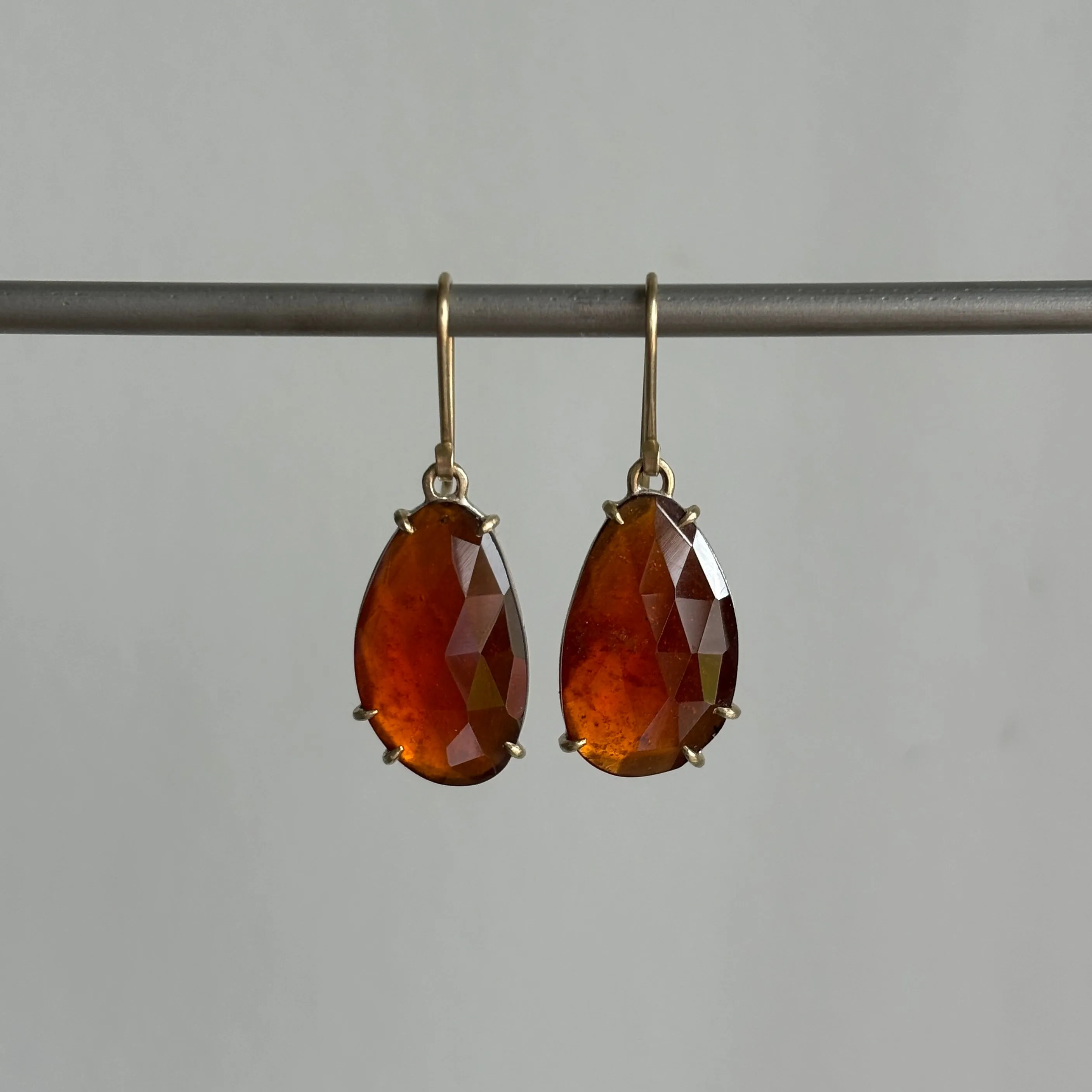 Orange Spessartite Garnet Vanity Earrings