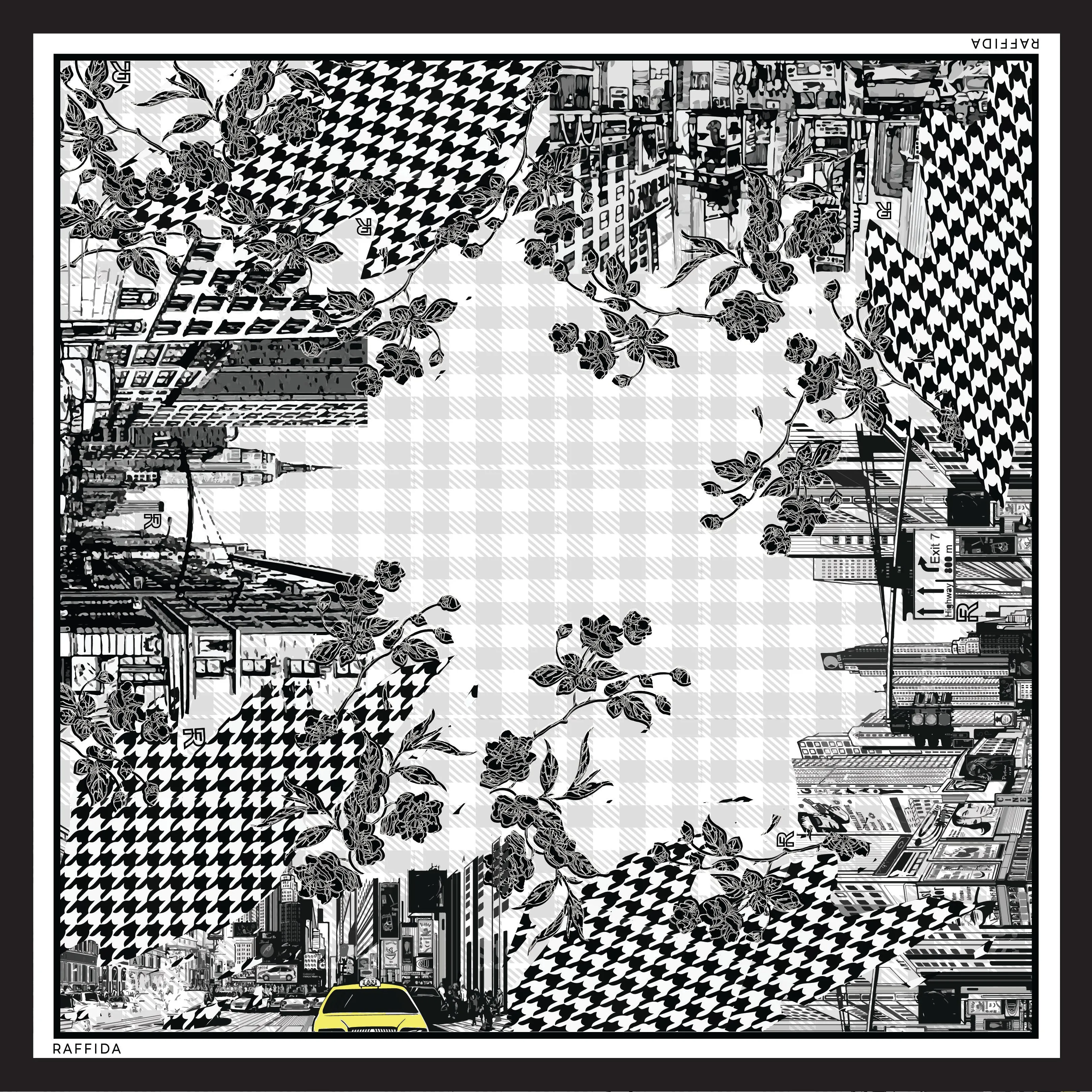 Raffida Times Square In Black White