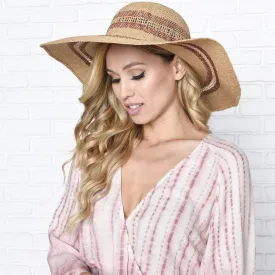 Resort Lounging Red Stripe Floppy Hat