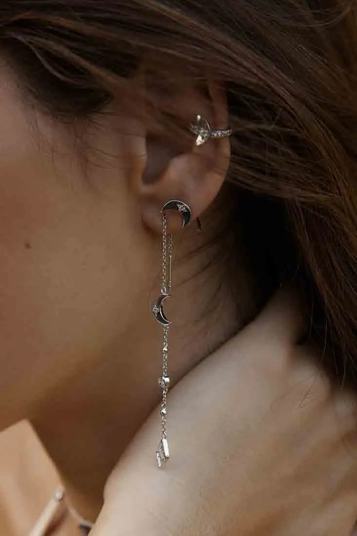 Selene Moonlight Earrings - Whitegold