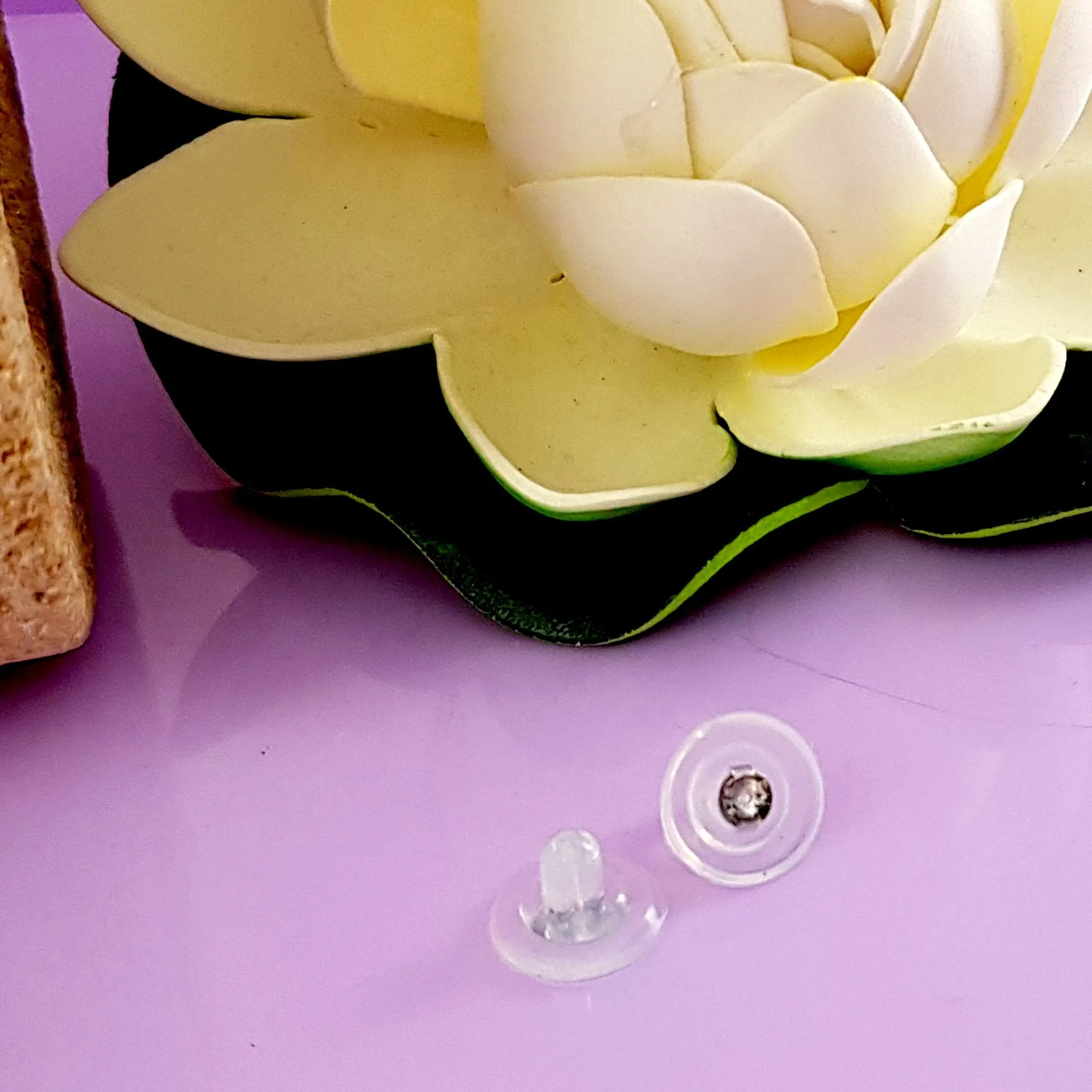 Silicone Large Butterflies White Gold 18ct Inserts | WG8-009L | Jewellery Making Supply