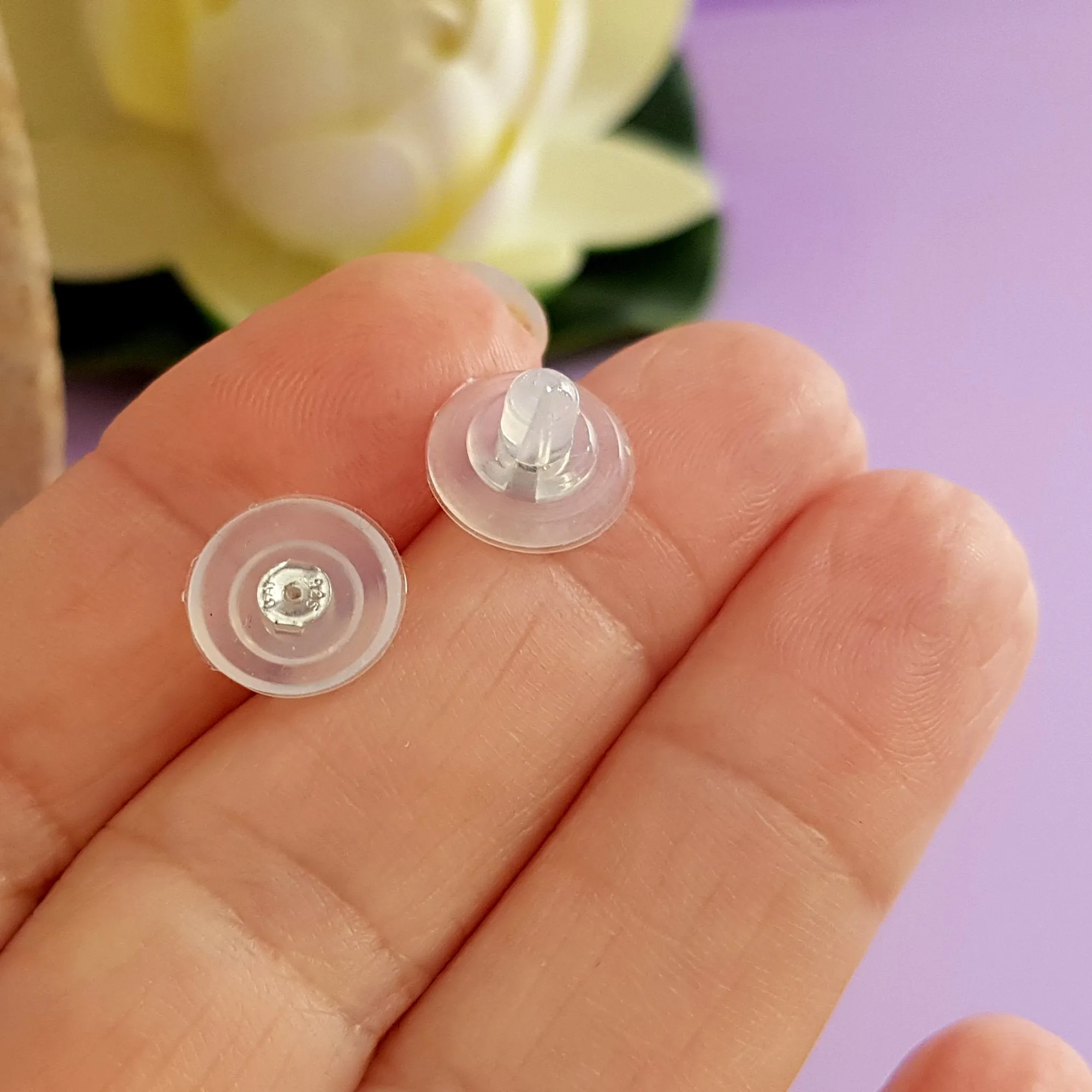 Silicone Large Butterflies White Gold 18ct Inserts | WG8-009L | Jewellery Making Supply