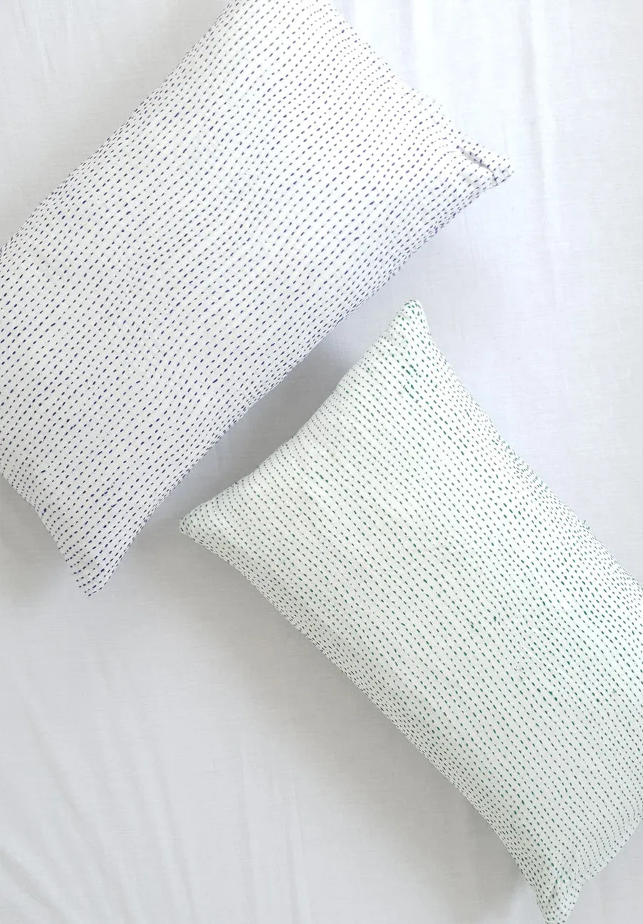 Āsima  |  Blue Kantha Stitch Cushion