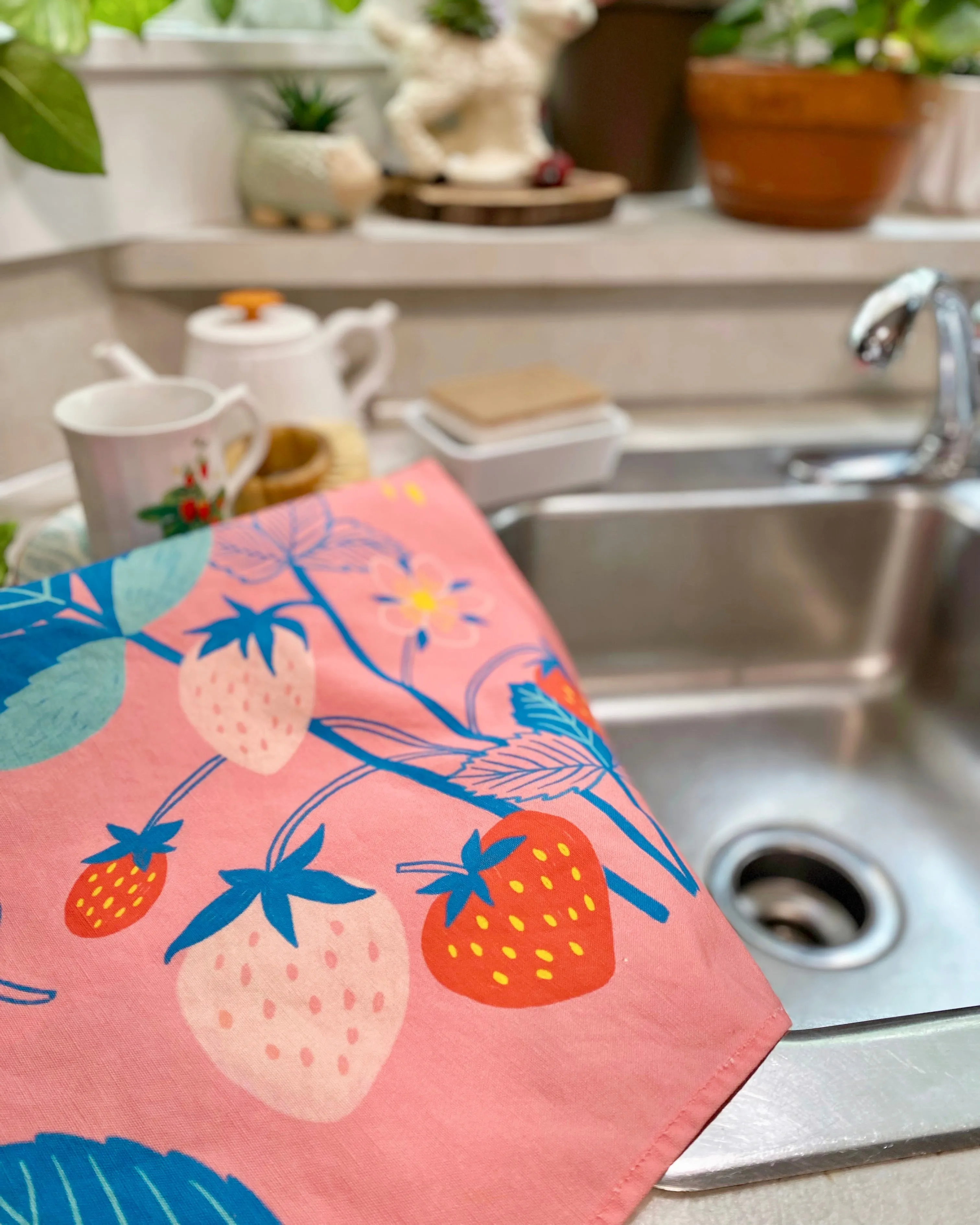 Strawberry Acres Tea Towel for Canal