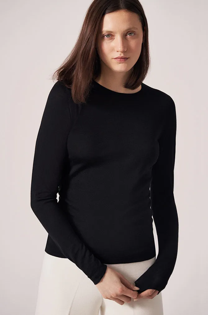 SUPERFINE MERINO WOOL CREWNECK