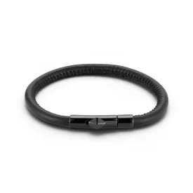 SYDNEY LEATHER CORD BRACELET WITH STERLING SILVER ORIGAMI CLASP