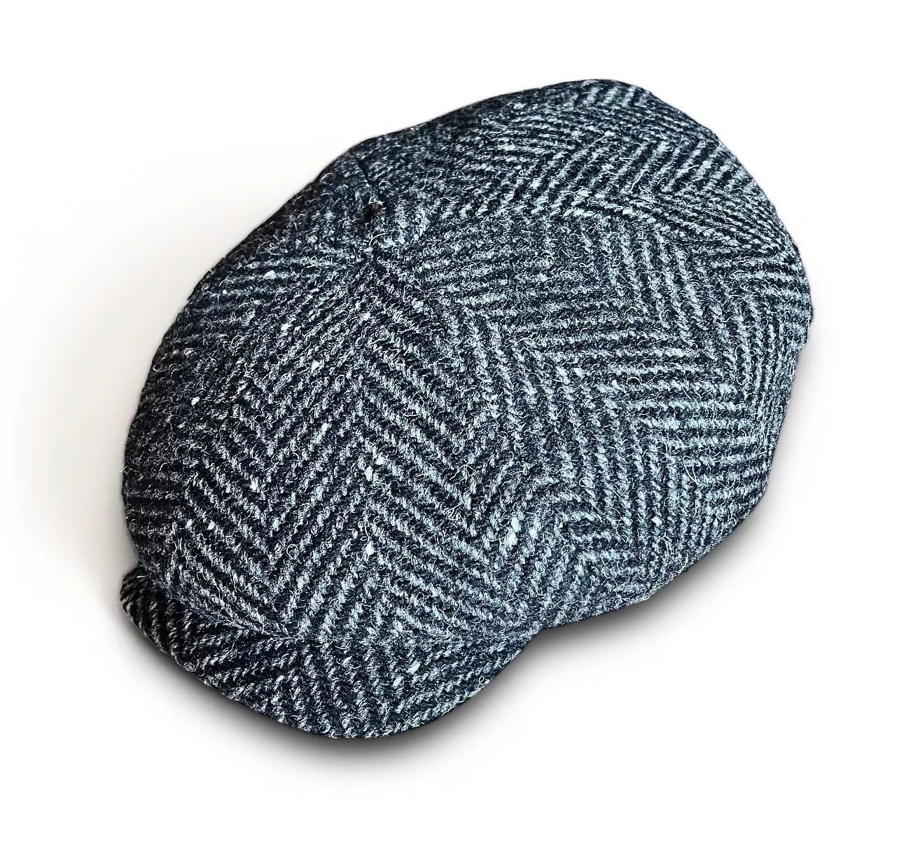 THE FLAMEKEEPERS HAT CLUB ITALIAN SHAMBLES GRANITE/BLACK HERRINGBONE NEWSBOY CAP