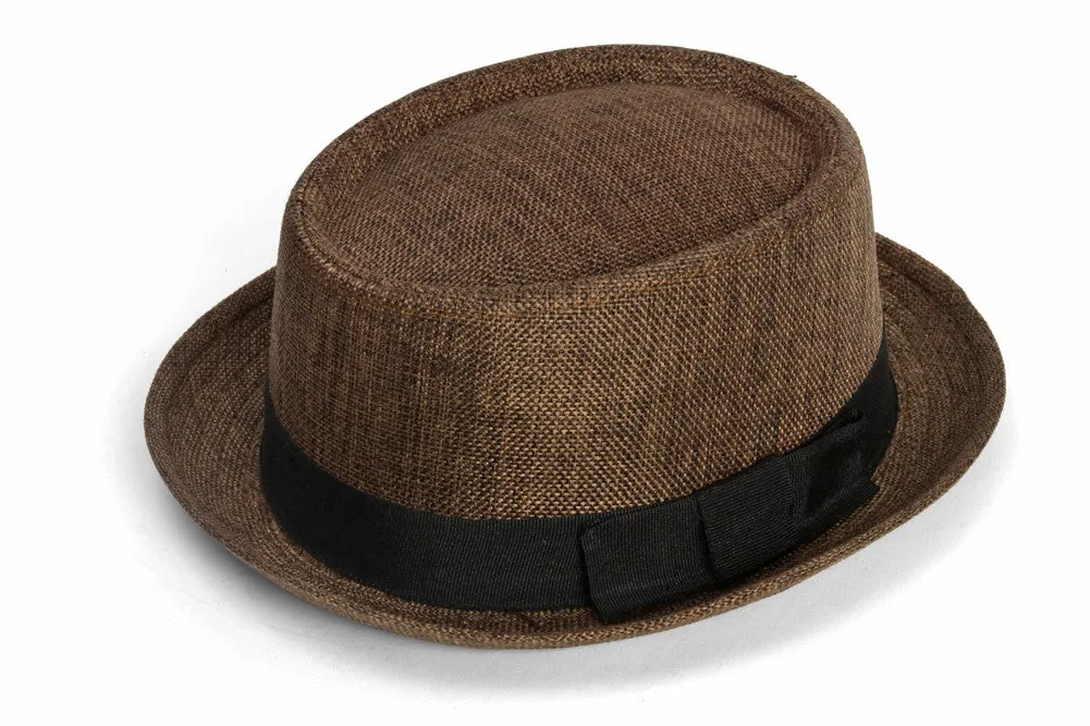 TopHeadwear Pork Pie Straw Fedora