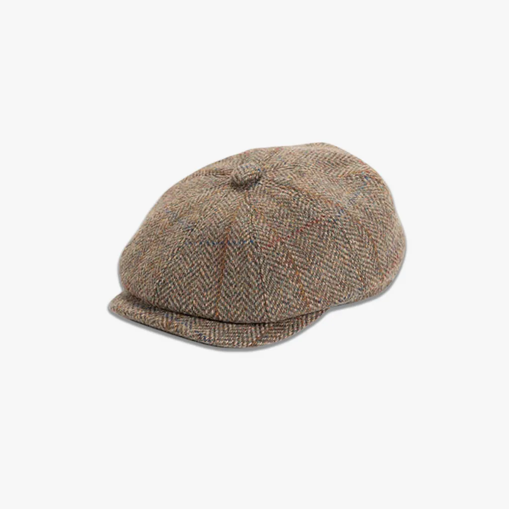 Tweed Newsboy Cap in Green