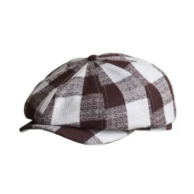 Vintage Linen Newsboy Hat 56-59CM