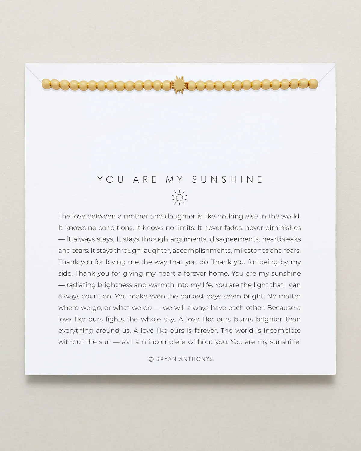You Are My Sunshine Beaded Icon Bracelet