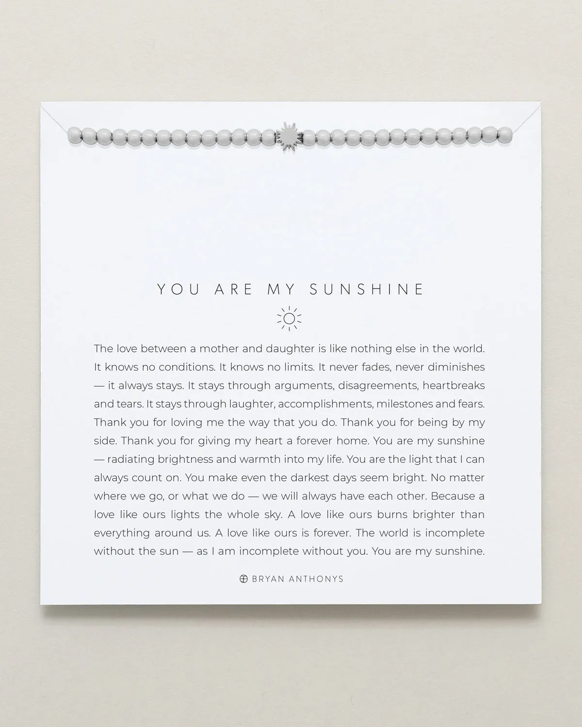 You Are My Sunshine Beaded Icon Bracelet