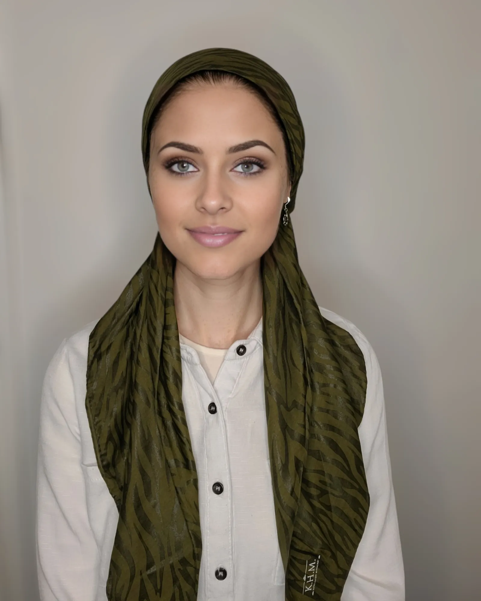 Zebra Striped Square Scarf